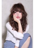 ★美髪＿ネイビーカラー＿シースルーグリッターミディ★
