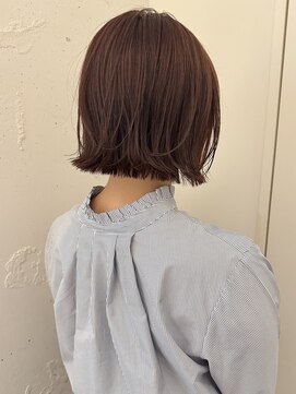 カウチ 板橋本町店(kauti) ぱつっとボブとピンクカラー