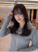 ミニウルフレイヤーカット顔周りカット前髪カット韓国ロング