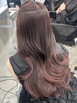 ラック(LUCK)&nbsp;ピンクベージュ/船橋/くすみベージュ/細めハイライト