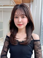 アフロート ディル(AFLOAT D'L) ☆大人ガーリーな似合わせカットのミディアムレイヤーカット◎