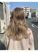 ミルクティーベージュ/ハイトーン/髪質改善/岡山/岡山駅前