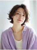 黒髪/クラゲヘアー/オリーブグレー/小顔/ココアベージュ