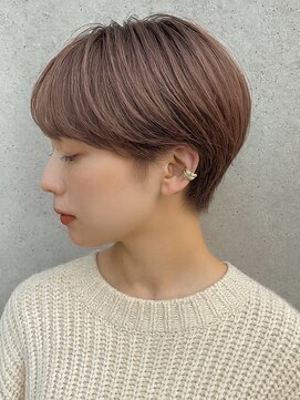 ファイン 滝川店(Fine) ピンクブラウン×タイトショート｜上品可愛い大人ショート