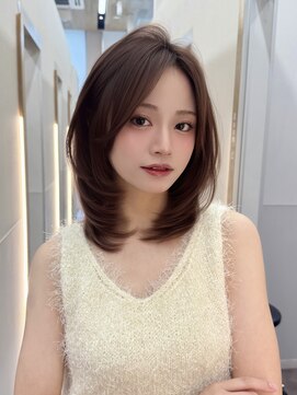 パルス ヨコハマ(PULSE yokohama) ミディアムレイヤーワンカールブラウン韓国