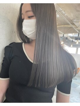 ダークアッシュ/ダブルカラー/ブリーチなし/髪質改善/レイヤー