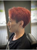 赤髪　レッドカラー　メンズカット　新潟市床屋　バーバー　女池