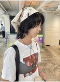 小顔/水パーマ／黒髪／ニュアンスパーマ／【千葉/パーマ】