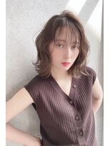 ジーナ 梅田(Zina)&nbsp;小顔セミウェットウェーブピンクベージュハイライトカラー