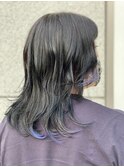 【Noci】黒髪にワンポイントメッシュ♪ブルー