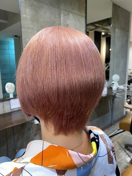 ヘアーアンドメイク ファット(Hair&Make PHAT) 大人可愛い丸みショートボブピンクベージュ10代20代