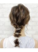 ヘアセット/ヘアメイク/あみおろし/あみこみ/紐アレンジ