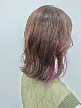 アーシェ 横浜店(A'SHE) インナーカラー　パープル