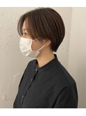 センターパートがお洒落☆コンパクトショート