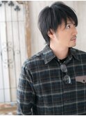 ラフな動きで大人無造作ロングウルフマッシュd
