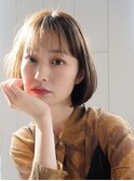 ナチュラルストレートボブ_チェリーブラウンフェミニン_79091