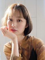 アルバム 銀座(ALBUM GINZA)&nbsp;ナチュラルストレートボブ_チェリーブラウンフェミニン_79091