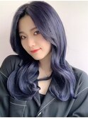 韓国前髪顔周り×フェミニンダークアッシュ【新宿/髪質改善】