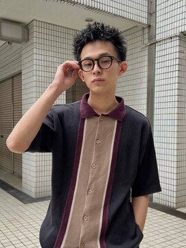 ヒュージ 三軒茶屋(huge) アップバング/束感ショート/ツーブロックマッシュ/コンマヘア