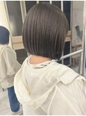 【坂本拓麻】ぷつっとボブ/透明感グレージュ/ブリーチなし