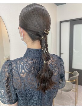 ミラ(Mila) 大人可愛い♪おしゃれ金箔タイト編みおろし　結婚式二次会