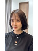 20代30代◎韓国風ボブ/ダークグレージュ