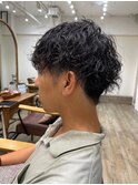センターパート/ツイストスパイラル/メンズカット/無造作