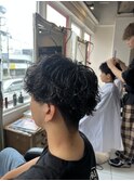波巻きスパイラルパーマ　波巻きパーマ　スパイラルパーマ