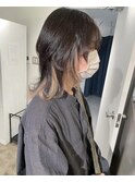 インナーカラーシルバーブロンド/ケアブリーチデザインカラー