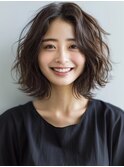 ★暗めカラーグランマッシュフェイスフレーミングデザインカラー
