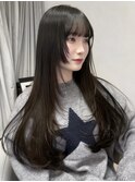 #25/黒髪/ボブルフ/ネビージュ/小顔/ワンレン/髪質改善/原宿