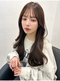 〇くびれヘア 顔まわりカット 韓国ヘア 透明感カラー