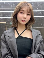 サイン 渋谷(SIGN) タッセルボブレイヤーカットグレージュブリーチ無し