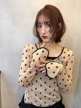 ロンドプロフィール 浦和(Lond profil) 顔まわりレイヤー外ハネ韓国風ヘア髪質改善浦和ボブ