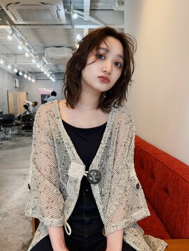 ヒュージ 表参道(huge) レイヤーカット/ニュアンスパーマ/前髪カット/顔周り/くせ毛風