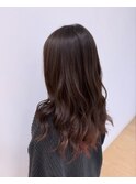 ロングレイヤー インナーカラー ケアブリーチ オーガニックカラ