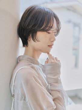 エムスラッシュ 横浜元町店(M.SLASH) 透けバング/くすみカラー/黒髪/丸み/マッシュショート/元町