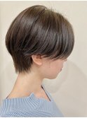 20代30代40代小顔ハンサムショートアッシュブラウン