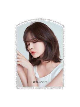 ジュノヘアージャパン 表参道(JUNO HAIR JAPAN) 韓国ヘア くびれボブ 縮毛矯正 アッシュベージュ 顔周りカット