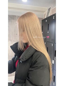 ワンズミラー 海老名店(ONE's MIRROR) ミルクティーカラー/ホワイトベージュ/顔周りカット