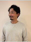 大人メンズパーマイケオジスタイル　:石川恵理奈