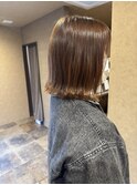 新色ポピー/イルミナカラー/切りっぱなしボブ