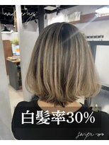 アンドグレイ 東京町屋店(and gray.)&nbsp;白髪率30%頭皮ケア×黒髪を育てる白髪ぼかしハイライト