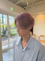 ファンド 千葉(fand) メンズブリーチ/ピンクベージュ/センターパート