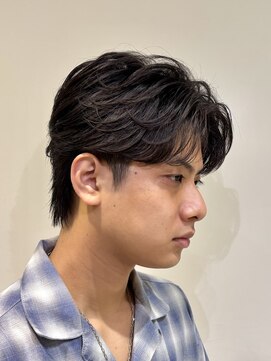 メンズココ 清澄白河店(MENS COCO) ショートセンターパート毛流れ/フェザーパーマ/ニュアンスパーマ
