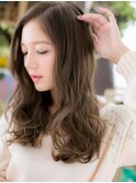 *COVER HAIR*グラデーションカラーのくせ毛風エアリーロングa