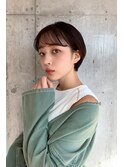 シースルーバングショート_マニッシュショートネイビーカラー