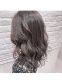 ブリーチなし透明感Wカラー×カーキベージュ◎