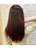 「静岡袋井美容室LUSTY」レッドグラデーション