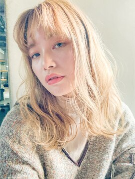 アルバム 銀座(ALBUM GINZA) シフォンベージュ_ホワイトアッシュエアリーミディ_8254